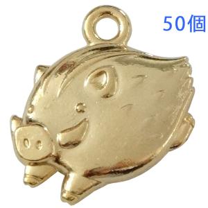 干支 亥 いのしし お守り 縁起物 チャーム ゴールド 手作り