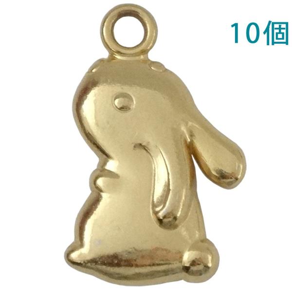 干支 卯 うさぎ お守り 縁起物 チャーム ゴールド 手作り ハンドメイド ポップ調 日本製 十二支...