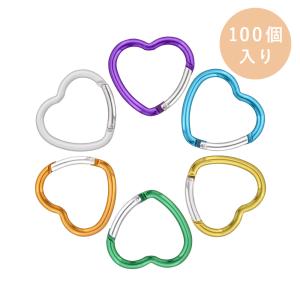 カラビナ ハート型 4×40H キーホルダー アルミニウム キャンプ