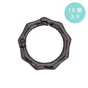 ダイキャストカラビナ 竹柄タイプ 34mm ブラック 10個入り 大王製作所｜daiomfg