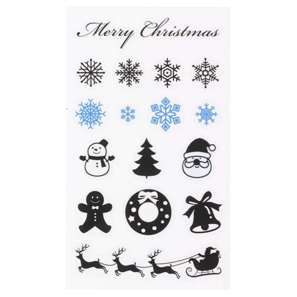 マスクに貼って遊べる マスクシール クリスマス ブラック 大王製作所