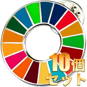 SDGs バッジ ピンバッジ バッチ バッヂ  国連 ガイドライン対応 17の目標 (平型) 10個 セット｜daiou88888