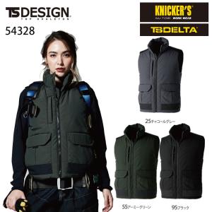 防寒着 藤和 TS-DESIGN TS DELTA ナイロン中綿防寒ワークベスト 54328 男女兼用 軽量 補強 保温性 5L・6L｜dairyu21