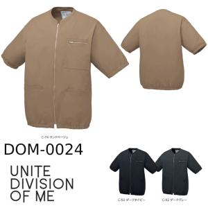 医療白衣 UNITE DIVISION OF ME DOM-0024 ファスナースクラブ 男性 女性 兼用 軽量ストレッチツイル 制電 制菌 3S-3L 「ポスト投函」　｜dairyu21