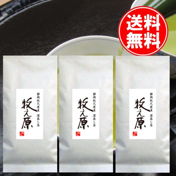 深蒸し茶 静岡 牧之原茶 100g 3本 パック 300g お茶 緑茶 深むし茶 新茶 煎茶 日本茶...