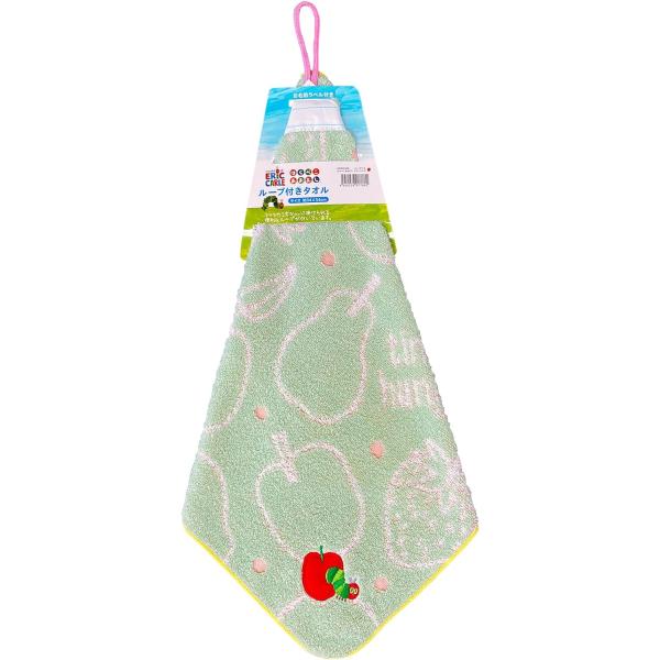 林(Hayashi) ループ付ハンドタオル 約34×34cm はらぺこあおむし ラインリンゴ WO4...