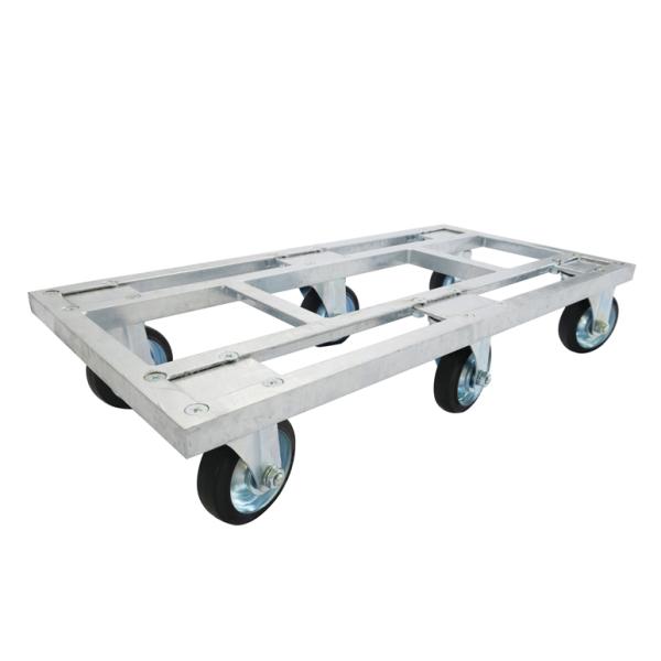 MIGHTY1000　溶融亜鉛メッキのアングル6輪台車　450ｘ900　耐荷重1,000kg