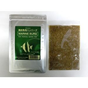 観賞魚用飼料 冷凍海水魚用ハンバーグ 80g＜クール便配送＞海水魚 エビ 魚肉 アサリ ビタミン ベ...