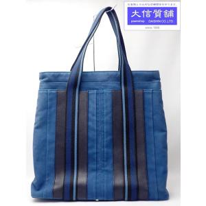 HERMES エルメス トートバッグ トロカ ヴェルティカル MM ブルー 中古B 【送料無料】 A-7228｜daishin78