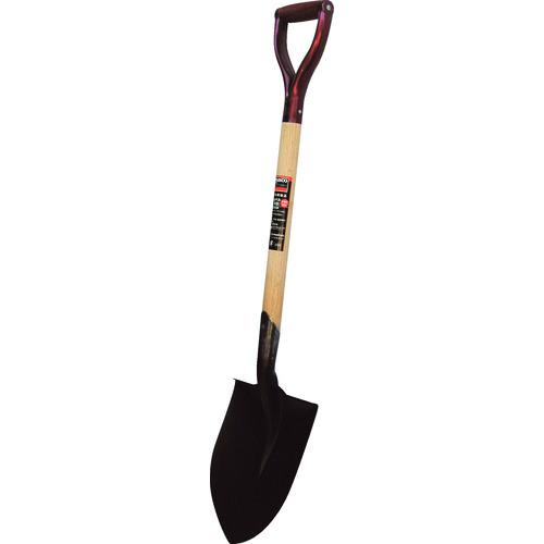 トラスコ中山 TRUSCO 木柄ショベル 丸形 全長970mm MS-970R [1-176-949...