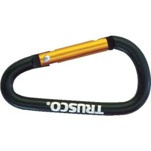 トラスコ中山 TRUSCO カラビナ 線径5mmX50mm D型 ブラック TKN550BK [1-819-5271]