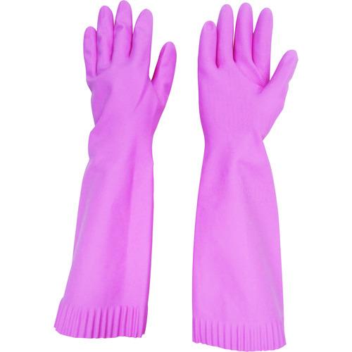 東和コーポレーション トワロン 天然ゴム手袋 トワローブ天然ゴムあつ手ロング ピンク M 215-P...