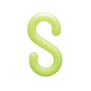 ニッサチェイン 【50個販売】Sフック 6mm（4mm） プラスチック 蛍光黄 PSH60K(40)...