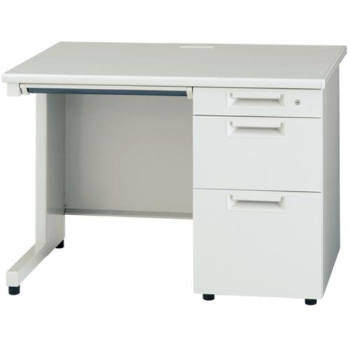 プラス  【別途送料】【個人宅不可】 364845）片袖机 JS-107D-3 WH ホワイ JS-...