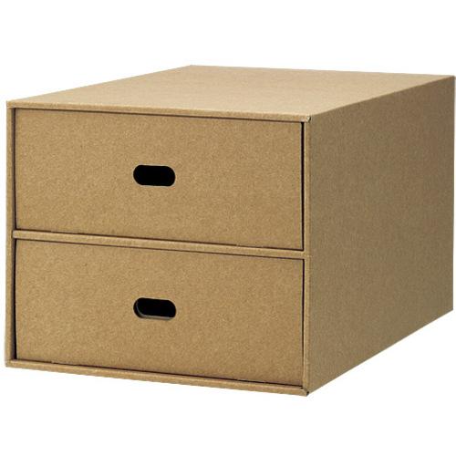 プラス SV 861266）ダンボールBOX引出式 2段 A4タテ B780J B780J [110...