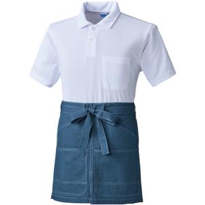 桑和 G.G. 10130 エプロン腰巻 ブルー フリーサイズ 10130-8-F [1173-9451527]の商品画像