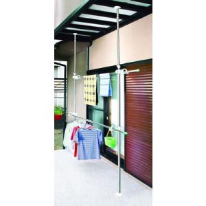 平安伸銅 ワンタッチ ベランダ物干し受（1セット2本組） MC-80  [1214-411509]