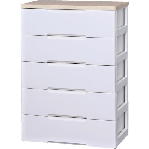 アイリスオーヤマ IRIS  【別途送料】ウッドトップチェスト ホワイト/ペアー HG-805 [1...