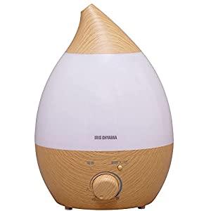 IRIS 超音波加湿器 しずく型 木目調