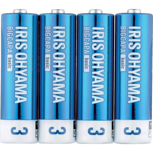 アイリスオーヤマ IRIS BIGCAPA basic アルカリ乾電池 単3形 4本パック LR6B...