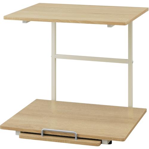 アイリスオーヤマ IRIS 冷蔵庫上ラック ホワイト/ライトナチュラル RUR-480R [155-...