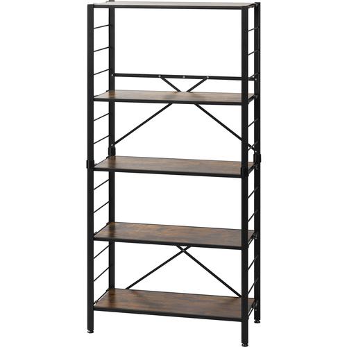 アイリスオーヤマ IRIS 組立簡単 連結スチールラック ヴィンテージブラウン KRSR-5 [15...