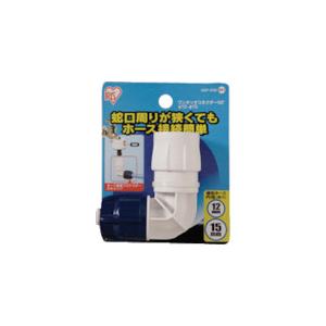 アイリスオーヤマ IRIS ワンタッチコネクター90°Φ12-15 台紙 ホワイト/マリンブルー S...