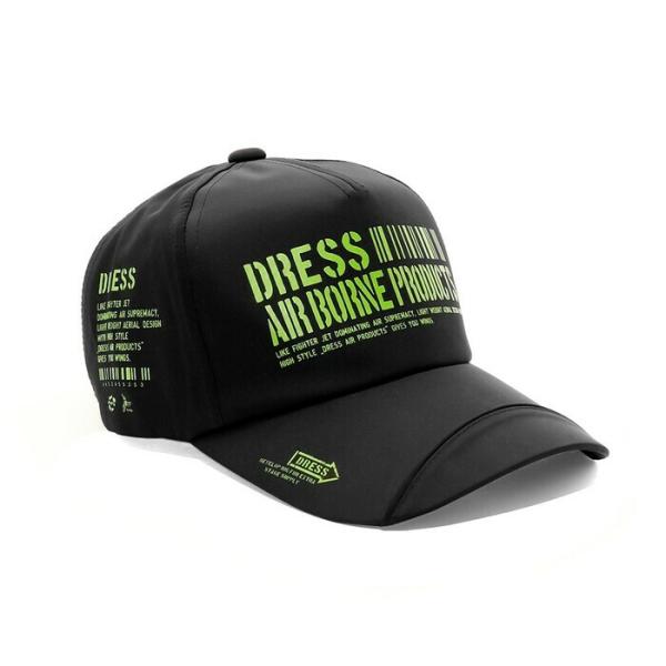 ライラクス DRESS AIRBORNE キャップ ブラック×ライムグリーン  [D011802]