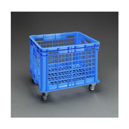 エスコ ESCO  【個人宅不可】 1065x770x624mm/410L コンテナ（キャスター付）...