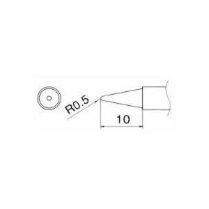 エスコ ESCO  【個人宅不可】 R0.5mm 交換用こて先 EA304AG-2 [2-06911...
