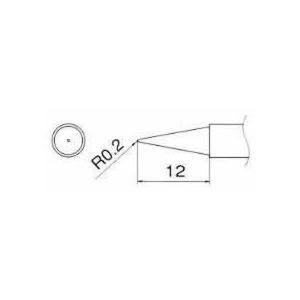 エスコ ESCO  【個人宅不可】 R0.2mm 交換用こて先 EA304AG-5 [2-06911...