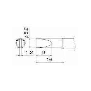 エスコ ESCO  【個人宅不可】 R0.15mm 交換用こて先 EA304AG-23 [2-069...