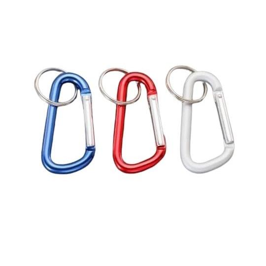 エスコ ESCO  【個人宅不可】 8x80mm カラビナフック（アルミ/ブルー・10個） EA63...