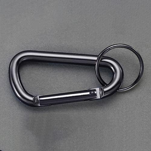 エスコ ESCO  【個人宅不可】 8x80mm カラビナフック（アルミ/ブラック・10個） EA6...