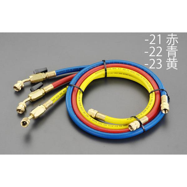 エスコ ESCO  【個人宅不可】 100cm/R12・R22・R502 バルブ付チャージングホース...