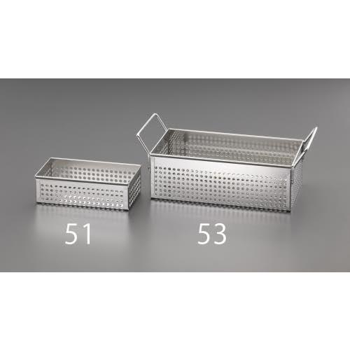 エスコ ESCO  【個人宅不可】 250x120x 80mm バスケット（パンチング・ステンレス）...