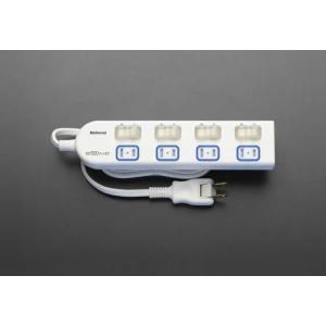 エスコ ESCO  【個人宅不可】 AC125V/15Ax 3m タップ（4口/個別防水スイッチ付）...