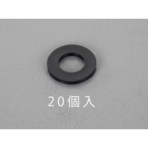 M10/10.5x20x2.0mm 平ワッシャー(ナイロン製/黒/20枚 EA949ZB-10