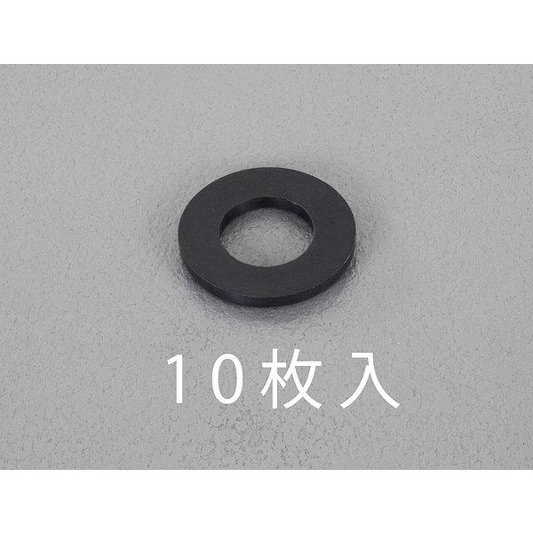 エスコ ESCO  【個人宅不可】 M4/4.3x9.0x0.8mm 平ワッシャー（TPR製/黒/1...