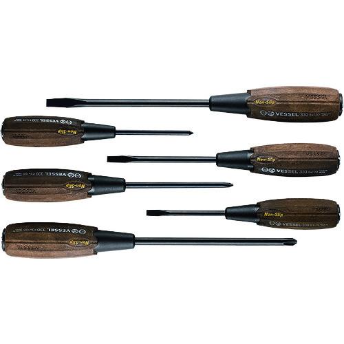 ベッセル VESSEL ウッディ貫通ドライバー6本組 Nｏ．336PS 336PS [22-0747...