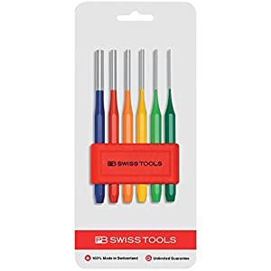 PB SWISSTOOLS 平行レインボーピンポンチセット ホルダー付 755BLRBCN[25-2...