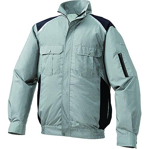 空調服 空調服 ポリエステル製タチエリ空調服［［R下］］ ウェアのみ シルバー×ブラック LL KU...