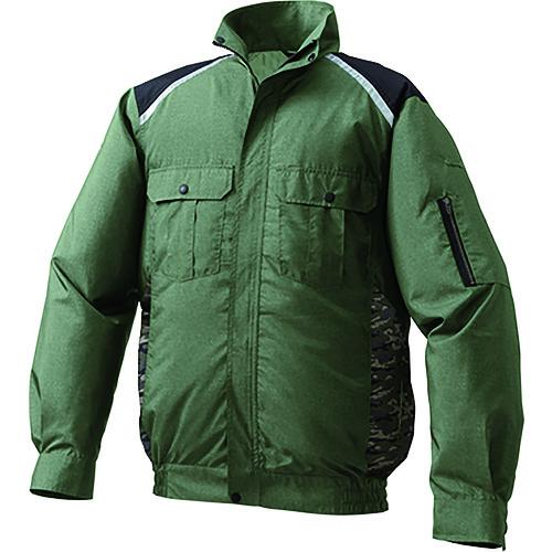 空調服 空調服 ポリエステル製タチエリ空調服［［R下］］ ウェアのみ カーキ×迷彩 4L KU918...