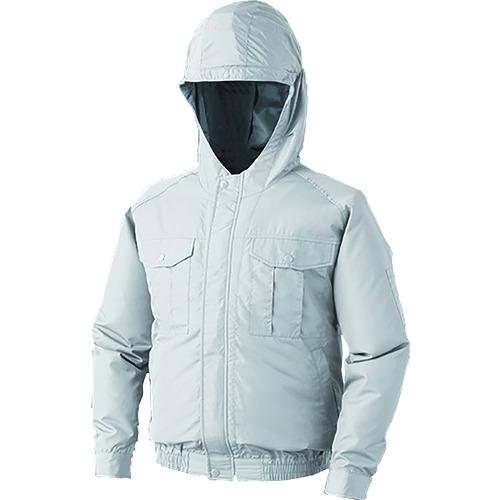 空調服 空調服 フード付ポリエステル製ワーク空調服［［R下］］ ウェアのみ シルバー 4L KU90...