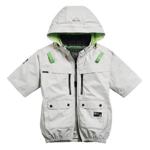 【当日出荷】シンメン ハイポジフードショートジャケット マットシルバー 3L 05661 [2623-4488480]