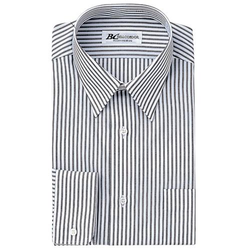 アイトス 長袖カッターシャツ（5100） ネイビーストライプ 80-37 43021-880-37 ...