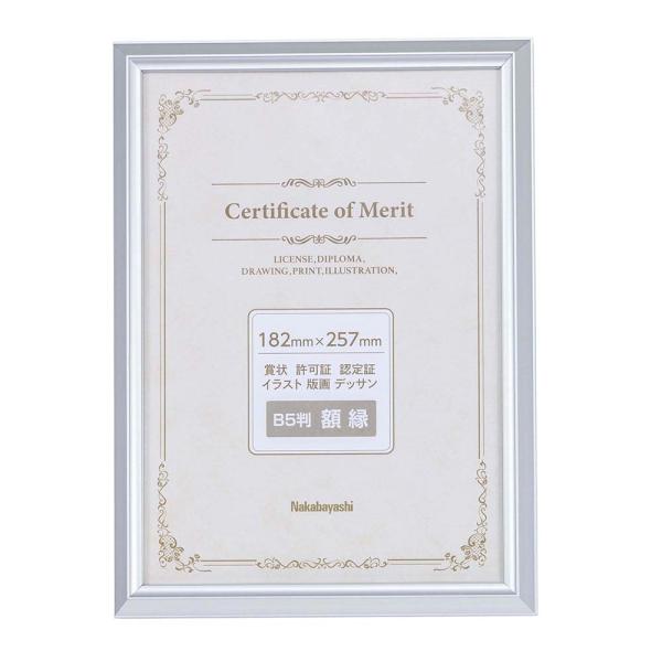 ナカバヤシ アルミ賞状額/B5/シルバー F-SA-101-SV [274-937128]