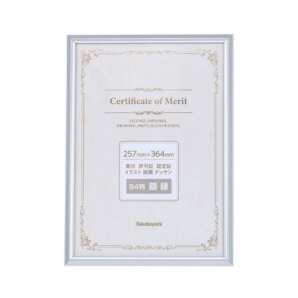 ナカバヤシ アルミ賞状額/B4/シルバー F-SA-103-SV [274-937142]