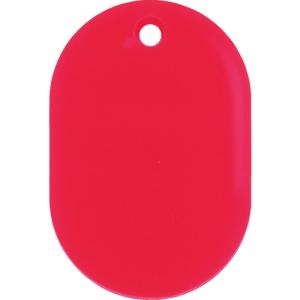 日本緑十字社 小判札（無地札） 小判札45-R 赤 45×30mm スチロール樹脂 200014 [279-026549]