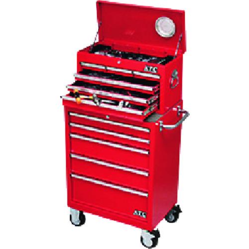 京都機械工具 KTC 整備用工具セット （チェスト+ローラーキャビネットタイプ） レッド 68点セッ...